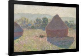 Haystacks, Midday, 1890-Claude Monet-Framed Giclee Print