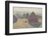 Haystacks, Midday, 1890-Claude Monet-Framed Art Print