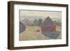 Haystacks, Midday, 1890-Claude Monet-Framed Art Print