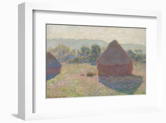 Haystacks, Midday, 1890-Claude Monet-Framed Art Print