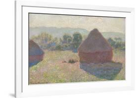 Haystacks, Midday, 1890-Claude Monet-Framed Art Print