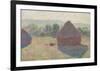 Haystacks, Midday, 1890-Claude Monet-Framed Art Print