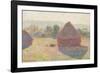 Haystacks, Midday, 1890-Claude Monet-Framed Giclee Print