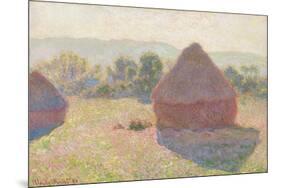 Haystacks, Midday, 1890-Claude Monet-Mounted Giclee Print