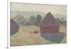 Haystacks, Midday, 1890-Claude Monet-Framed Giclee Print