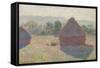 Haystacks, Midday, 1890-Claude Monet-Framed Stretched Canvas