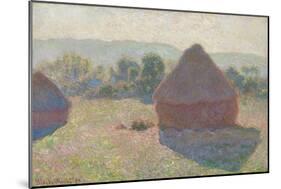 Haystacks, Midday, 1890-Claude Monet-Mounted Giclee Print