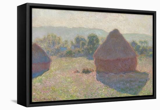 Haystacks, Midday, 1890-Claude Monet-Framed Stretched Canvas
