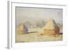 Haystacks, Morning Effect-Claude Monet-Framed Giclee Print