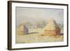 Haystacks, Morning Effect-Claude Monet-Framed Giclee Print