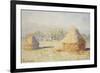 Haystacks, Morning Effect-Claude Monet-Framed Giclee Print