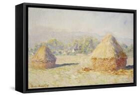 Haystacks, Morning Effect-Claude Monet-Framed Stretched Canvas