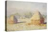 Haystacks, Morning Effect-Claude Monet-Stretched Canvas