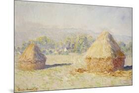 Haystacks, Morning Effect-Claude Monet-Mounted Premium Giclee Print