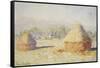 Haystacks, Morning Effect-Claude Monet-Framed Stretched Canvas