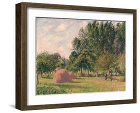 Haystacks, Morning, Éragny, 1899-Camille Pissarro-Framed Giclee Print