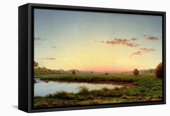 Haystacks on the Newburyport Marshes, 1862-Martin Johnson Heade-Framed Stretched Canvas