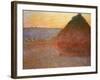 Haystacks, Pink and Blue Impressions, 1891-Claude Monet-Framed Giclee Print