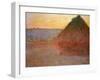 Haystacks, Pink and Blue Impressions, 1891-Claude Monet-Framed Giclee Print