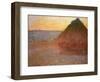Haystacks, Pink and Blue Impressions, 1891-Claude Monet-Framed Premium Giclee Print