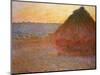 Haystacks, Pink and Blue Impressions, 1891-Claude Monet-Mounted Premium Giclee Print