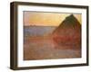 Haystacks, Pink and Blue Impressions, 1891-Claude Monet-Framed Giclee Print