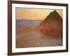 Haystacks, Pink and Blue Impressions, 1891-Claude Monet-Framed Giclee Print