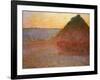 Haystacks, Pink and Blue Impressions, 1891-Claude Monet-Framed Giclee Print