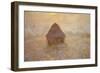 Haystacks, Sun on the Mist-Claude Monet-Framed Giclee Print