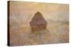 Haystacks, Sun on the Mist-Claude Monet-Stretched Canvas