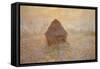 Haystacks, Sun on the Mist-Claude Monet-Framed Stretched Canvas