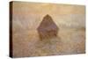 Haystacks, Sun on the Mist-Claude Monet-Stretched Canvas
