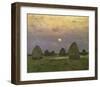 Haystacks Twilight, 1899-Isaac Levitan-Framed Art Print