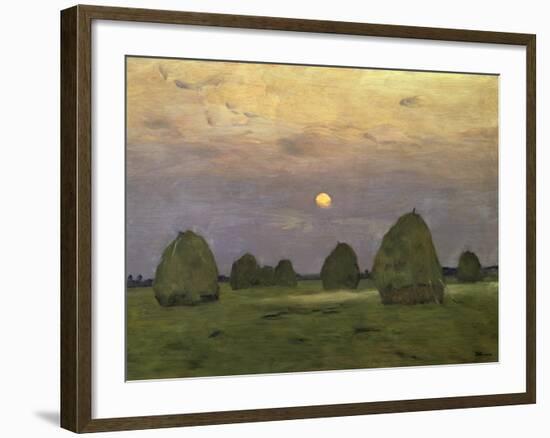 Haystacks Twilight, 1899-Isaak Ilyich Levitan-Framed Art Print