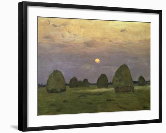 Haystacks Twilight, 1899-Isaak Ilyich Levitan-Framed Art Print