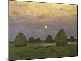 Haystacks Twilight, 1899-Isaak Ilyich Levitan-Mounted Art Print