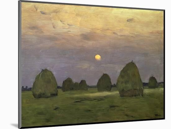 Haystacks Twilight, 1899-Isaak Ilyich Levitan-Mounted Art Print