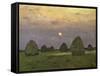 Haystacks Twilight, 1899-Isaak Ilyich Levitan-Framed Stretched Canvas