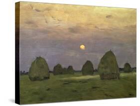 Haystacks Twilight, 1899-Isaak Ilyich Levitan-Stretched Canvas