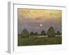 Haystacks Twilight, 1899-Isaak Ilyich Levitan-Framed Premium Giclee Print