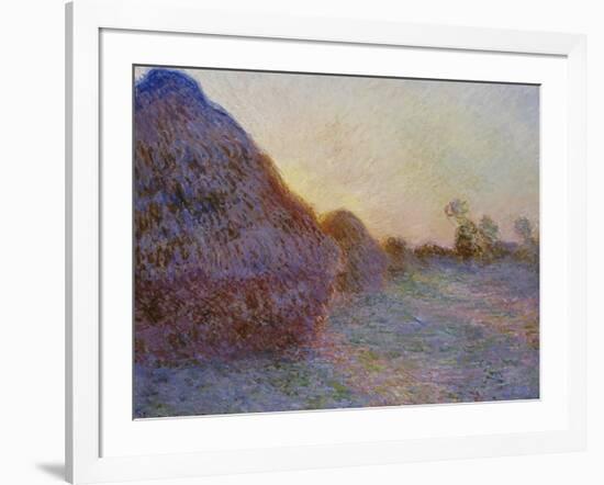 Haystacks-Claude Monet-Framed Giclee Print