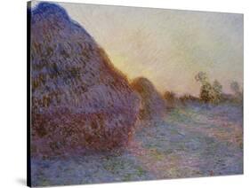 Haystacks-Claude Monet-Stretched Canvas