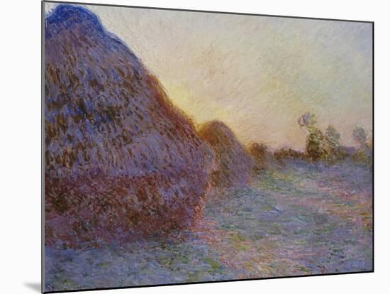 Haystacks-Claude Monet-Mounted Giclee Print