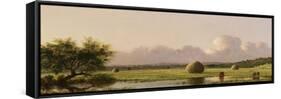 Haystacks-Martin Johnson Heade-Framed Stretched Canvas