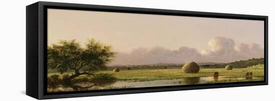 Haystacks-Martin Johnson Heade-Framed Stretched Canvas