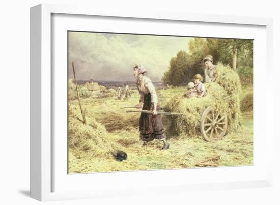 Haytime, C.1860-Myles Birket Foster-Framed Giclee Print