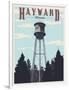 Hayward Water Tower-Steve Thomas-Framed Premium Giclee Print