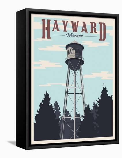 Hayward Water Tower-Steve Thomas-Framed Stretched Canvas