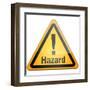 Hazard Sign-mindscanner-Framed Art Print