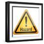 Hazard Sign-mindscanner-Framed Art Print